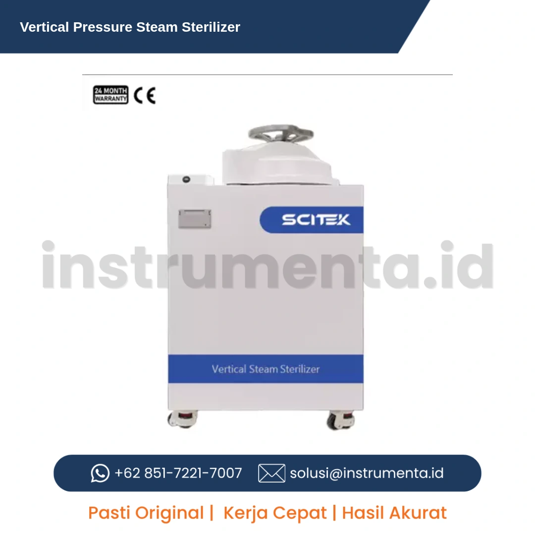 Official Supplier Vertical Pressure Steam Sterilizer Scitek ST-VA Series Autoclave Vertikal Indikator Dial Pointer